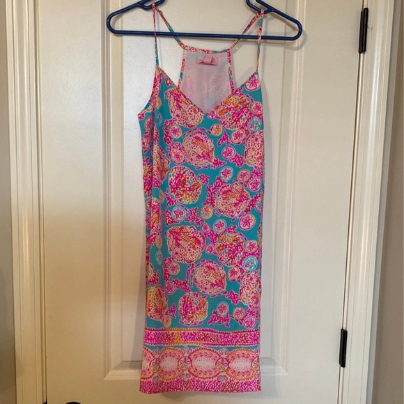 Lilly Pulitzer Dresses & Skirts - Lilly Pulitzer Dusk Dress XS Sea Blue Coral Cove Silk